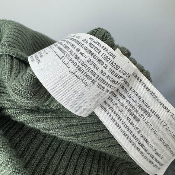 Abercrombie & Fitch Green LuxeLoft Wrap Knit Bodysuit NEW Size Small - Picture 8 of 9